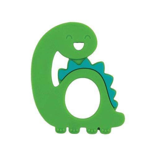 범킨스 Bumkins Silicone Teether, Textured, Soft, Flexible, Bacteria Resistant  Blue Cloud