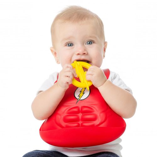 범킨스 Bumkins Silicone Teether, Textured, Soft, Flexible, Bacteria Resistant  Blue Cloud