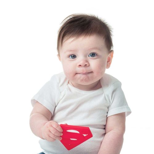 범킨스 Bumkins Silicone Teether, Textured, Soft, Flexible, Bacteria Resistant  Blue Cloud