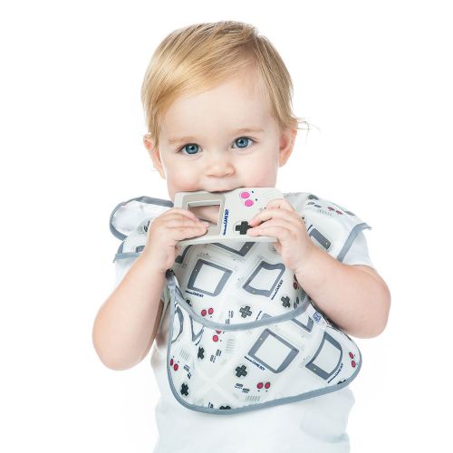 범킨스 Bumkins Silicone Teether, Textured, Soft, Flexible, Bacteria Resistant  Blue Cloud