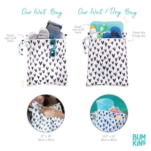 범킨스 [아마존베스트]Bumkins Waterproof Wet Bag, Washable, Reusable for Travel, Beach, Pool, Stroller, Diapers, Dirty...