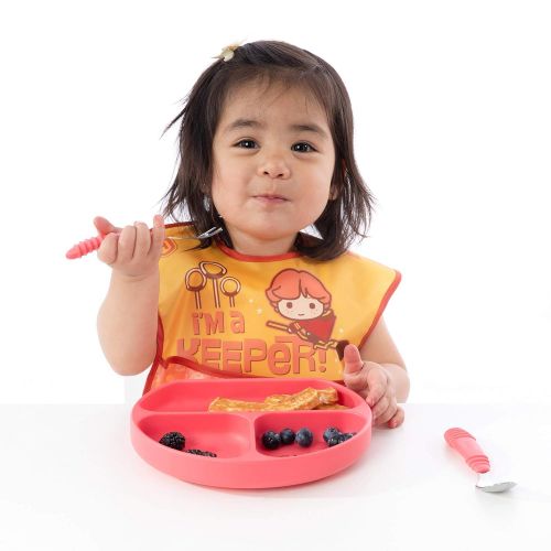 범킨스 [아마존베스트]Bumkins Silicone Grip Dish, Suction Plate, Divided Plate, Baby Toddler Plate, BPA Free, Microwave...