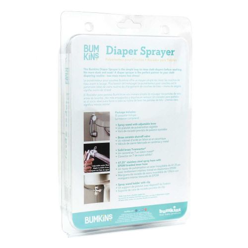 범킨스 Bumkins Cloth Diaper Sprayer for Toilet, Diaper Wash, Bidet Sprayer, Handheld  Chrome Finish