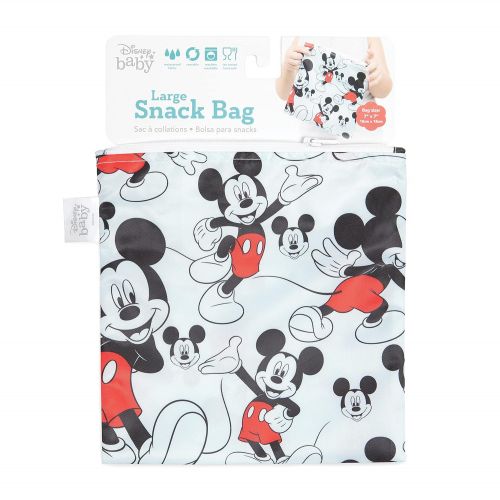 범킨스 Bumkins Sandwich / Snack Bag, Disney Reusable, Washable, Food Safe, BPA Free, Mickey Mouse, 7 x 7