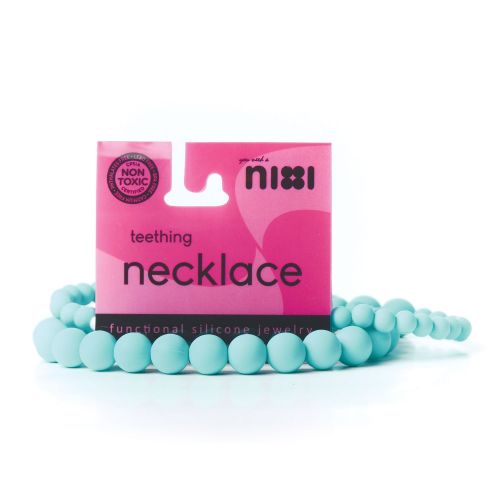 범킨스 Bumkins Nixi Ciclo Silicone Teething Necklace, Turquoise