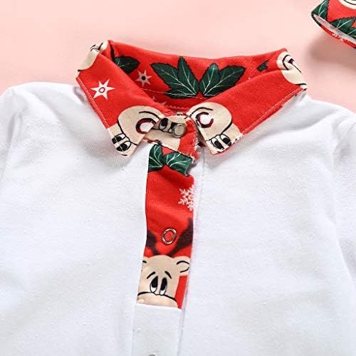  [아마존베스트]  Bumplebee Weihnachts Bumplebee Christmas clothes for children, girls, boys, 3-piece, long-sleeved elk cartoon print romper, baby lapels, jumpsuit, onesie bodysuits + printed bib shorts girls + hat Chri