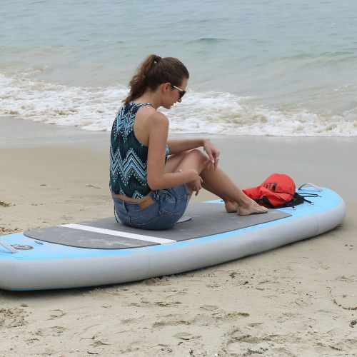  Bunao Aufblasbares 15-18cm Dickes Stand Up Paddelboard .EINFACHER PADDELN Lernen: SICHERES Stehen UND SUPER AUFTRIEB, Doppelhub-Pumpe + Grosse Tragetasche 300cm/305cm/330cm