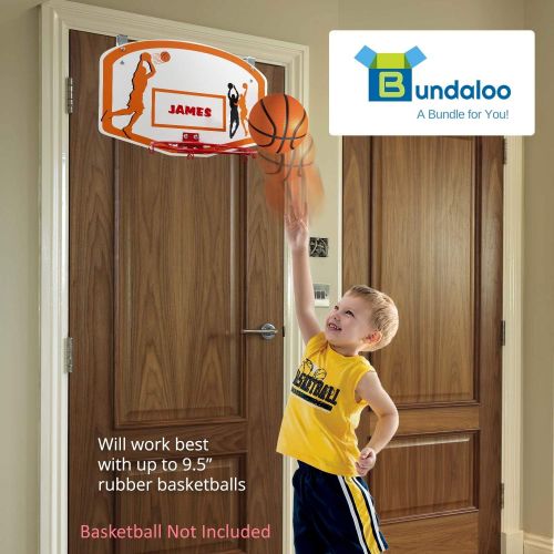  Bundaloo Basketball Laundry Hamper - Over The Door 2 in 1 Hanging Basketball Hoop Or Laundry Hamper Boys & Girls Room Decor - Fun Gift