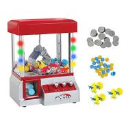 Bundaloo Snow Shop Everything Funny and Exciting Electronic Carnival Claw Game Mini Arcade Grabber Crane Machine 2019 Model RED + 24 Toys