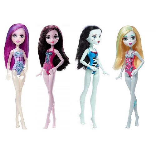  Bundle Monster High Doll Draculaura, Frankie Stein, Lagoona Blue, & Ari Hauntington