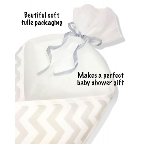  BundleBee Baby Wrap/Swaddle/Blanket, Feather Light/Grey Polka Dot, 0-4 Months