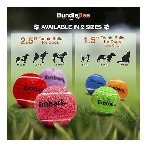  Colorful Squeaky Tennis Balls for Small Dogs and Puppies - 1.5 Inch - 12 Pack - Dog Training Toys for Positive Reinforcement, Interactive Squeaker Ball To Engage Attention Outside, Ball Launcher Fetch