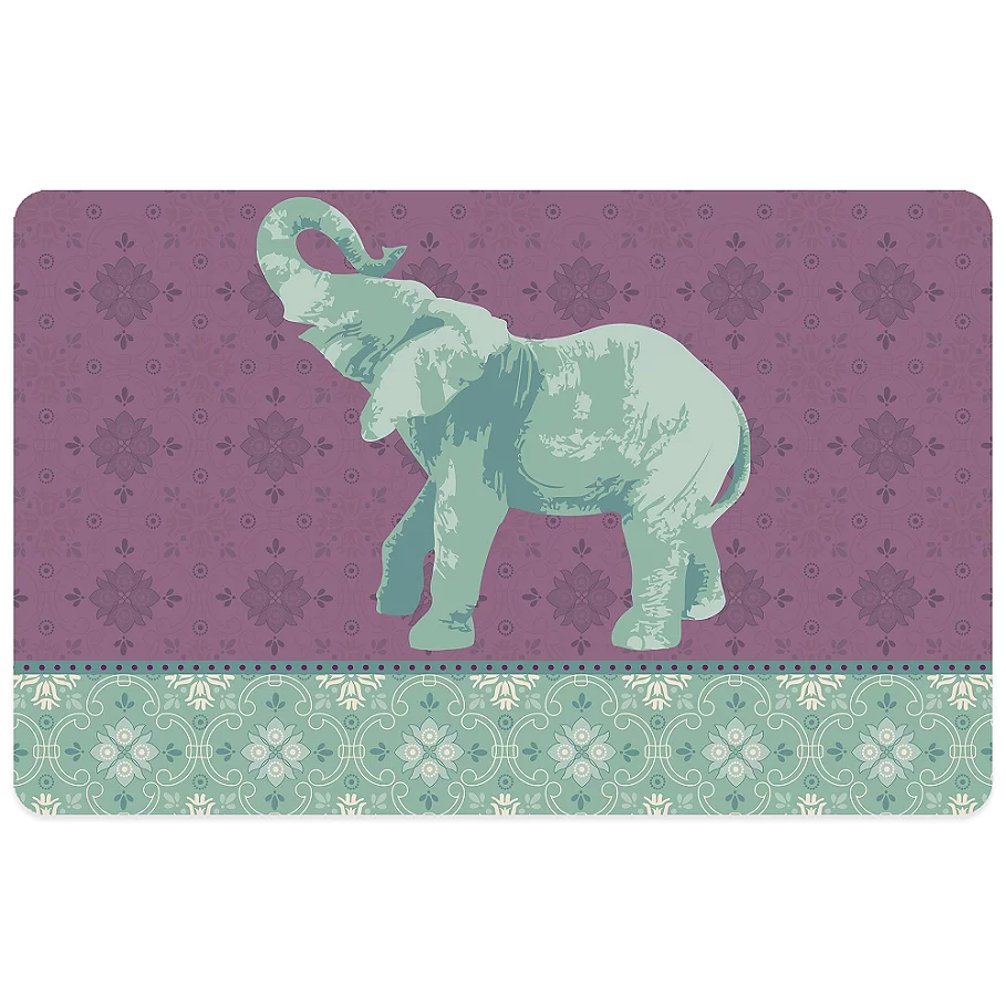  Bungalow Flooring Elephant 2 23-Inch x 36-Inch Kitchen Mat