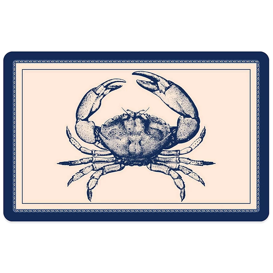  Bungalow Flooring 23-Inch x 36-Inch Nautical Crab Accent Kitchen Mat