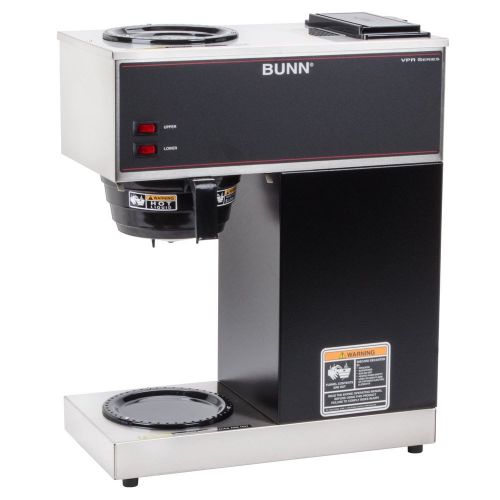  BUNN VPR 12 Cup Pourover Coffee Brewer with 2 Warmers - 120V (BUNN 33200.0000), Black