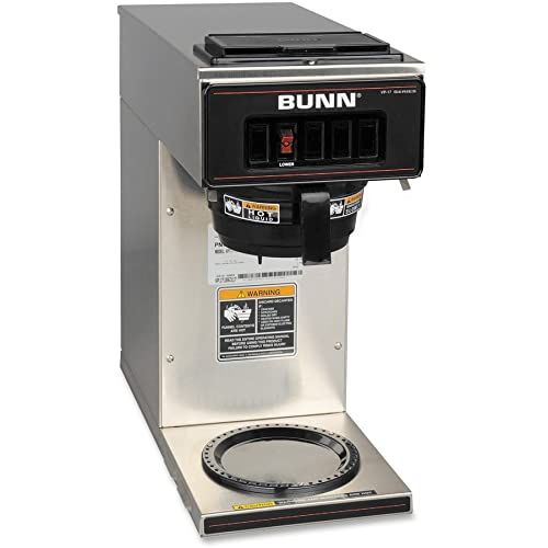  BUNN VP17-1, 12-Cup Low Profile Pourover Commercial Coffee Maker, 1 Warmer, 13300.0001