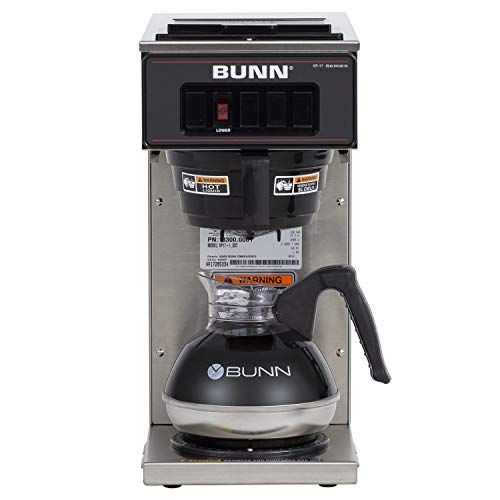  BUNN 13300.0001 VP17-1SS Pourover Coffee Brewer with 1 Warmer, Stainless Steel (120V601PH)