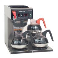 Bunn Automatic Commercial Coffee Brewer with Hot Water Faucet, 3 Low Profile Warmers, 120V