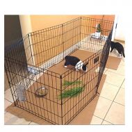 Bunny Rabbit Pen Exercise Indoor 30-Inch with Door House Pet Dog 8 Panel Gate Yard Enclosure X Pen Xpen Fence Playpen & eBook by OISTRIA