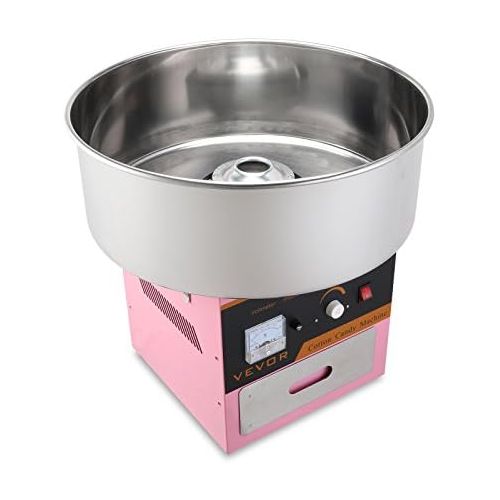  BuoQua Zuckerwattemaschine Zucker Rosa Profi Edelstahl Zuckerwatte Maschine fuer Zuhause 1000W Elektrische Zuckerwattegerat