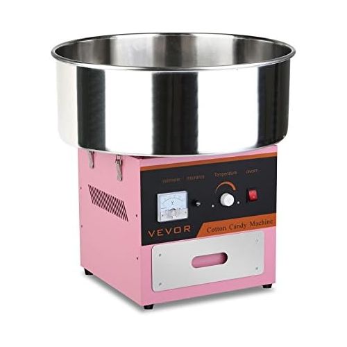  BuoQua Zuckerwattemaschine Zucker Rosa Profi Edelstahl Zuckerwatte Maschine fuer Zuhause 1000W Elektrische Zuckerwattegerat