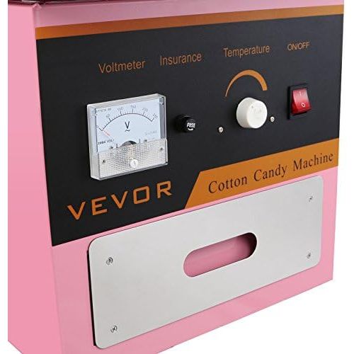  BuoQua Zuckerwattemaschine Zucker Rosa Profi Edelstahl Zuckerwatte Maschine fuer Zuhause 1000W Elektrische Zuckerwattegerat