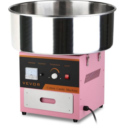  BuoQua Zuckerwattemaschine Zucker Rosa Profi Edelstahl Zuckerwatte Maschine fuer Zuhause 1000W Elektrische Zuckerwattegerat