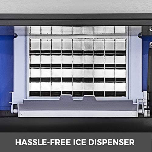  [아마존베스트]BuoQua 50 kg Commercial Ice Maker 220 V Ice Cube Tray Commercial Ice Cube Tray Stainless Steel with Drain Pump and LCD Screen