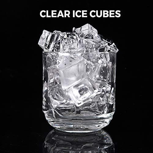  [아마존베스트]BuoQua 50 kg Commercial Ice Maker 220 V Ice Cube Tray Commercial Ice Cube Tray Stainless Steel with Drain Pump and LCD Screen