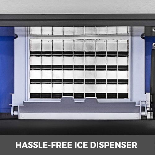  [아마존베스트]BuoQua 50 kg Commercial Ice Maker 220 V Ice Cube Tray Commercial Ice Cube Tray Stainless Steel with Drain Pump and LCD Screen