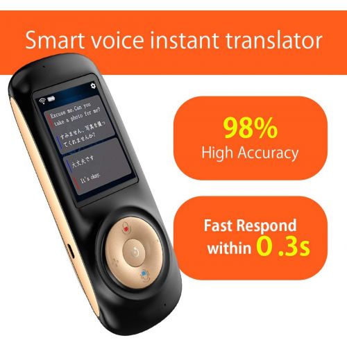  [아마존핫딜][아마존 핫딜] Buoth Smart Language Translator Device with WiFi or Hotspot 2.4 Inch Touch Screen Support 70 Languages Two Way Voice Translation for Travelling Learning Business Shopping(Black)