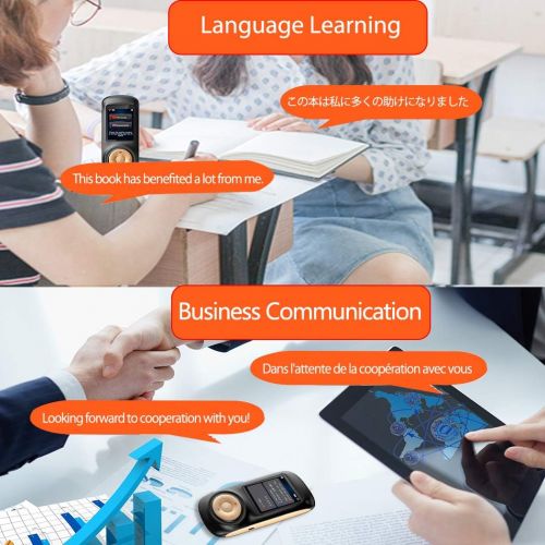  [아마존핫딜][아마존 핫딜] Buoth Smart Language Translator Device with WiFi or Hotspot 2.4 Inch Touch Screen Support 70 Languages Two Way Voice Translation for Travelling Learning Business Shopping(Black)