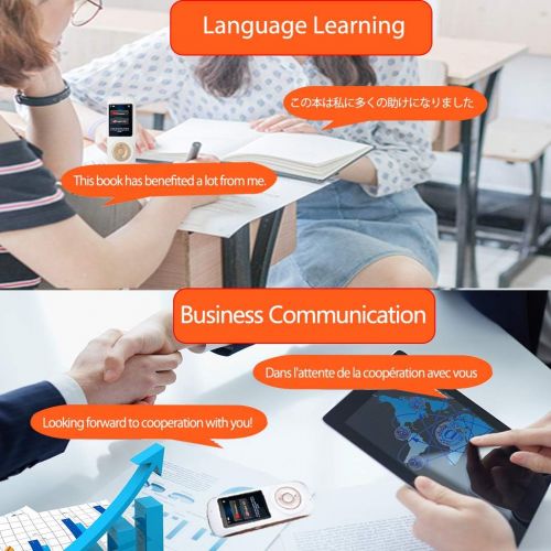  [아마존핫딜][아마존 핫딜] Buoth Smart Language Translator Device with WiFi or Hotspot 2.4 Inch Touch Screen Support 70 Languages Two Way Voice Translation for Travelling Learning Business Shopping(Black)