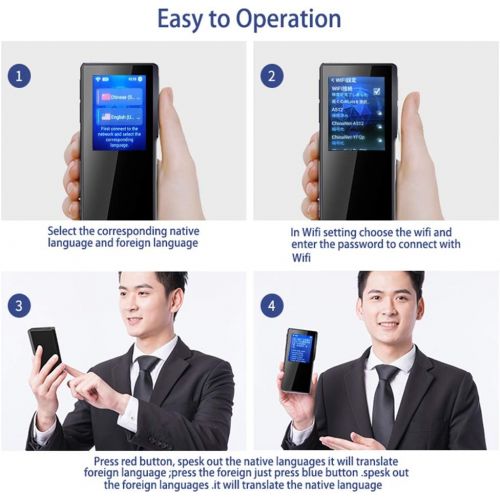  [아마존베스트]Buoth BUOTH Smart Voice Translator Device,70 Languages Instant Two Way Translation with 2.4 Inch Touch Screen Portable for Travelling Learning Business Shopping Meeting