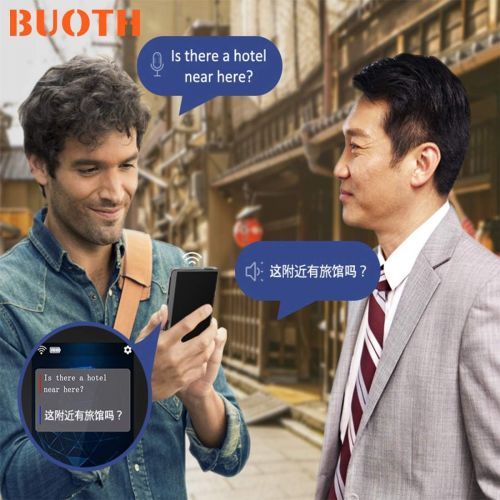  [아마존베스트]Buoth BUOTH Smart Voice Translator Device,70 Languages Instant Two Way Translation with 2.4 Inch Touch Screen Portable for Travelling Learning Business Shopping Meeting