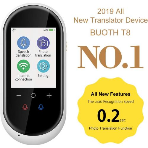  [아마존베스트]Buoth Language Translator Device with Camera Translation Function WiFi or Hotspot 2.4 Inch Touch Screen Support 106 Languages Two Way Voice Translation for Travelling Learning Business S