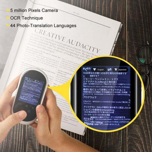  [아마존베스트]Buoth Language Translator Device with Camera Translation Function WiFi or Hotspot 2.4 Inch Touch Screen Support 106 Languages Two Way Voice Translation for Travelling Learning Business S