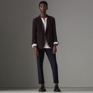 Burberry Soho Fit Striped Linen Tailored Jacket