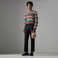 Burberry Striped Merino Wool Mouline Sweater