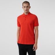 Burberry Check Trim Cotton Polo Shirt