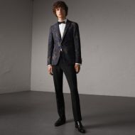 Burberry Slim Fit Wool Mohair Evening Trousers