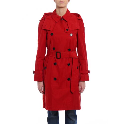 버버리 Burberry Amberford red taffeta trench coat
