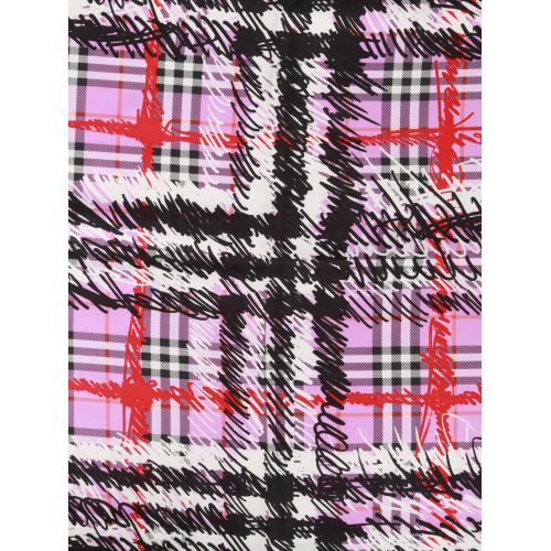 버버리 Burberry Scribble print squared silk shawl