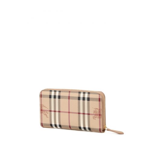 버버리 Burberry Haymarket Check zip-around wallet