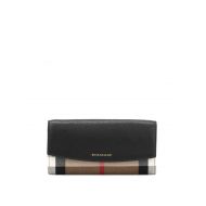 Burberry Check cotton and leather wallet