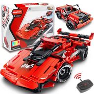STEM Building Toys, burgkidz 2 in 1 Remote Control Racing Car Pickup Truck Building Block Kit, Educational Construction Technic Toy Gift for Boys Girls Kids 6-12 Years Old