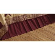 Olivias Heartland Solid Burgundy Queen Bed Skirt