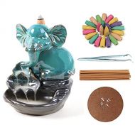 인센스스틱 Buric Cute Animal Waterfall Incense Burner Holder Insence Backflow Incense Cone Holders with 20 Incense Cones 30 Incences Sticks Home Decor