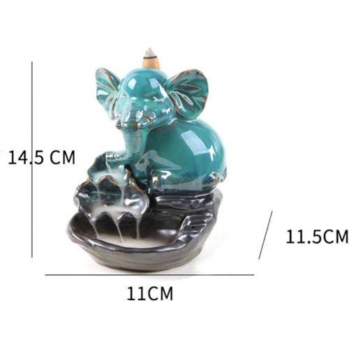  인센스스틱 Buric Cute Animal Waterfall Incense Burner Holder Insence Backflow Incense Cone Holders with 20 Incense Cones 30 Incences Sticks Home Decor