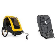 Burley Bee 1 and 2 Seat Kids Bike Trailer Bundle with Baby Snuggler